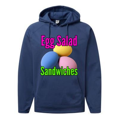 Easter Eggs Egg Salad Sandwiches Moms Funny Easter Cooking Cute Gift Performance Fleece Hoodie