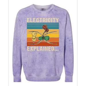 Electricity Explained Colorblast Crewneck Sweatshirt