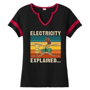 Electricity Explained Ladies Halftime Notch Neck Tee