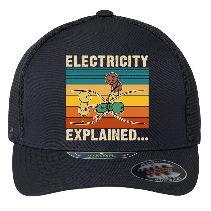 Electricity Explained Flexfit Unipanel Trucker Cap