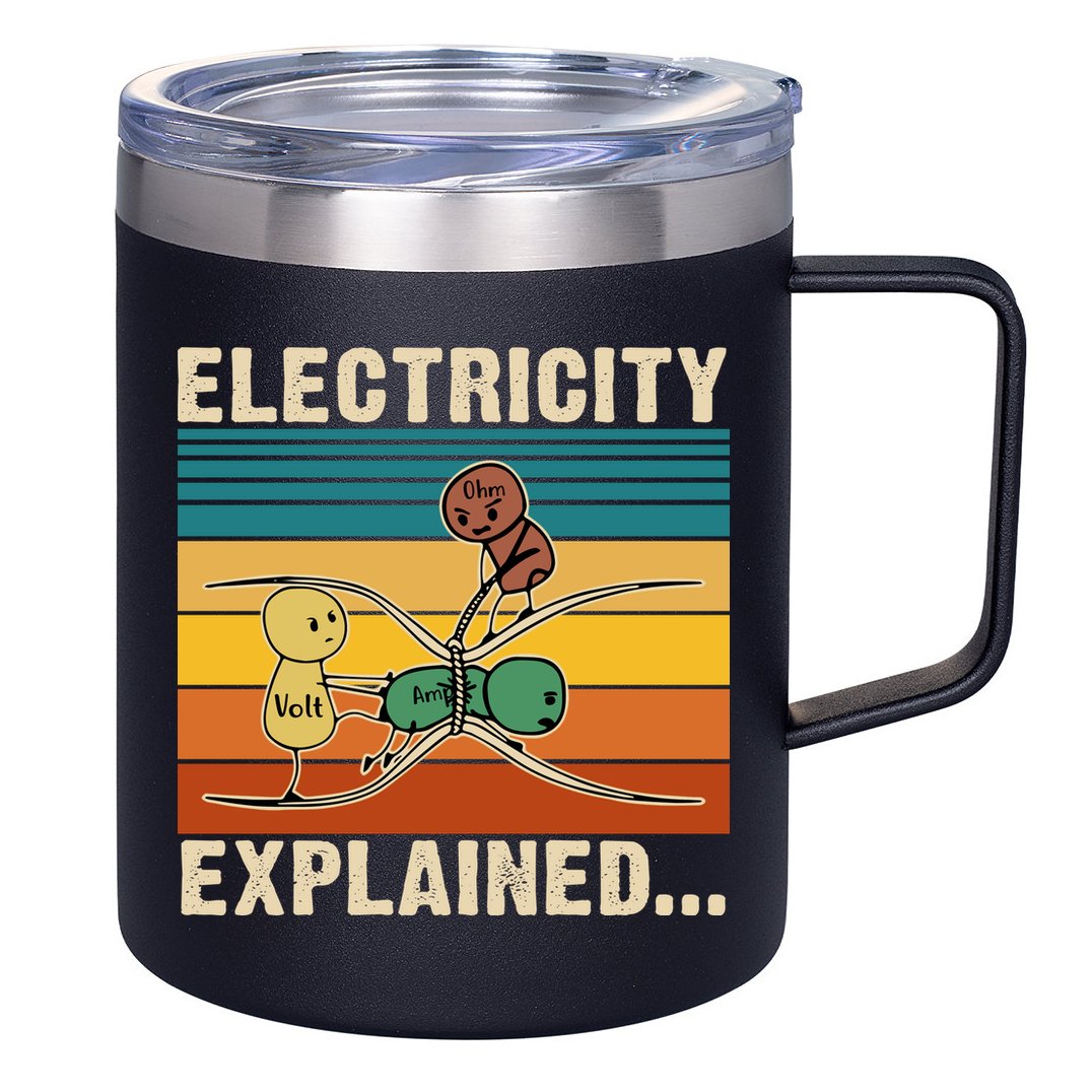 Electricity Explained 12oz Stainless Steel Coffee Mug