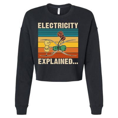 Electricity Explained Cropped Pullover Crew