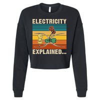 Electricity Explained Cropped Pullover Crew