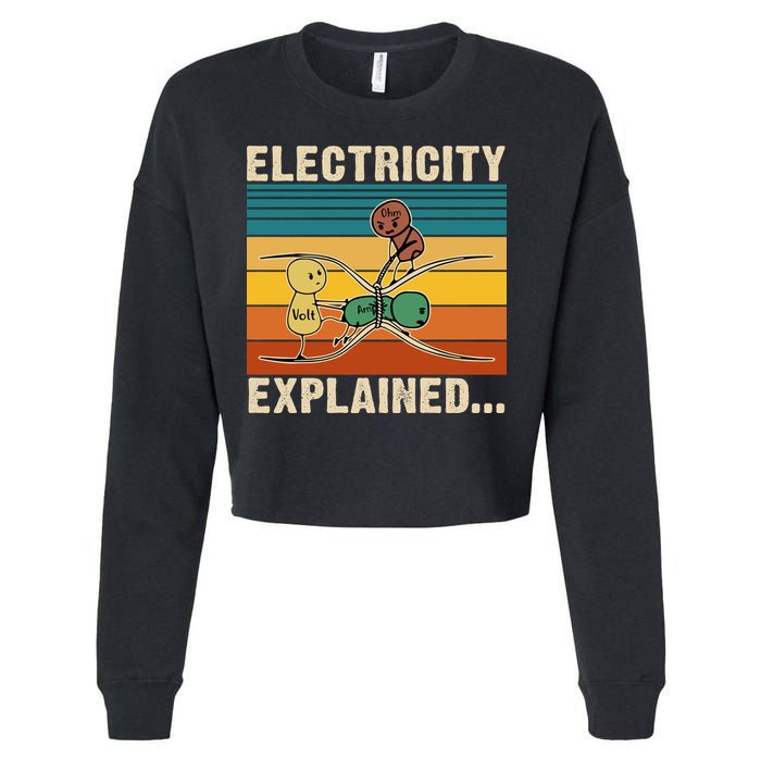 Electricity Explained Cropped Pullover Crew