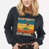 Electricity Explained Cropped Pullover Crew