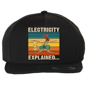 Electricity Explained Wool Snapback Cap