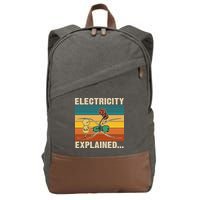 Electricity Explained Cotton Canvas Backpack