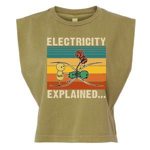 Electricity Explained Garment-Dyed Women's Muscle Tee