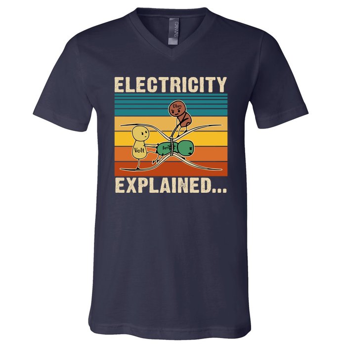 Electricity Explained V-Neck T-Shirt