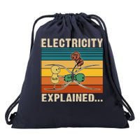 Electricity Explained Drawstring Bag