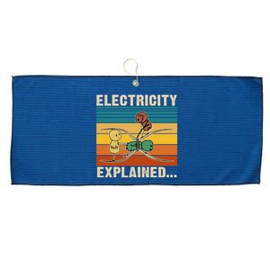 Electricity Explained Large Microfiber Waffle Golf Towel