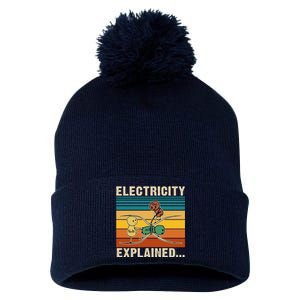 Electricity Explained Pom Pom 12in Knit Beanie