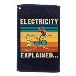 Electricity Explained Platinum Collection Golf Towel