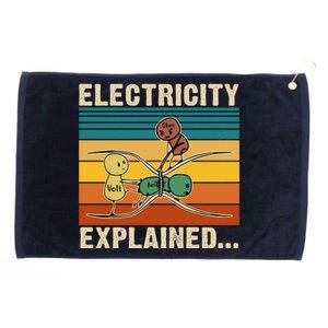 Electricity Explained Grommeted Golf Towel