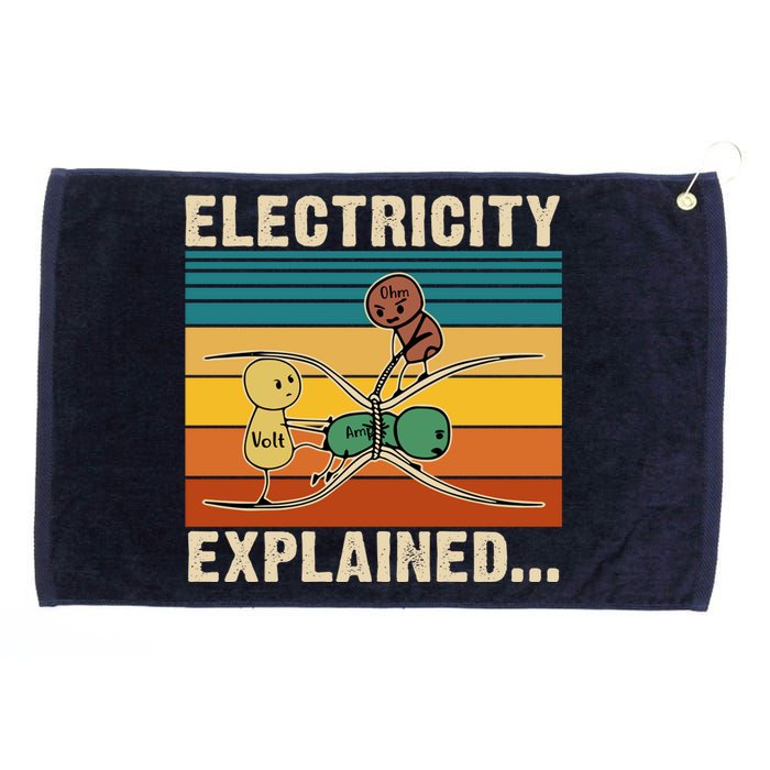 Electricity Explained Grommeted Golf Towel