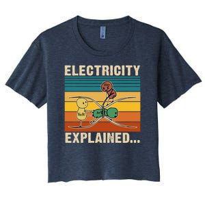 Electricity Explained Women's Crop Top Tee