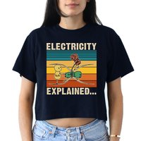 Electricity Explained Crop Top