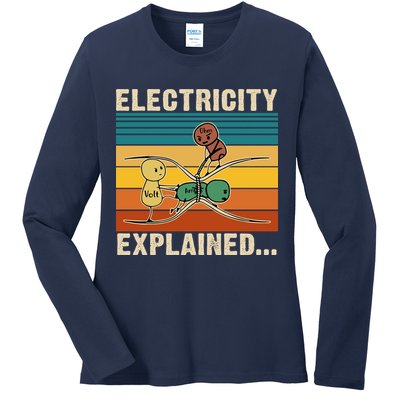 Electricity Explained Ladies Long Sleeve Shirt