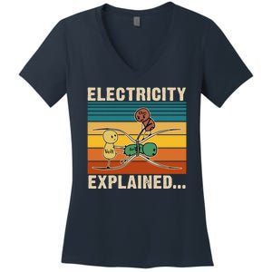 Electricity Explained Women's V-Neck T-Shirt