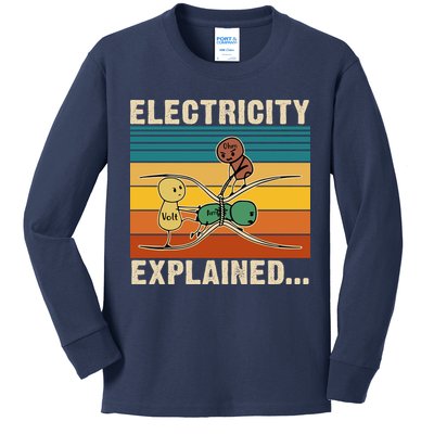 Electricity Explained Kids Long Sleeve Shirt