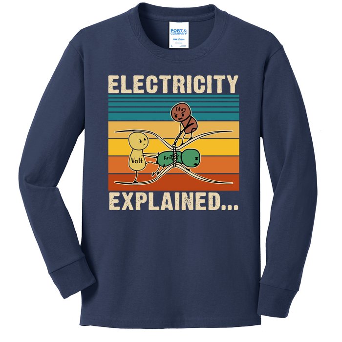 Electricity Explained Kids Long Sleeve Shirt