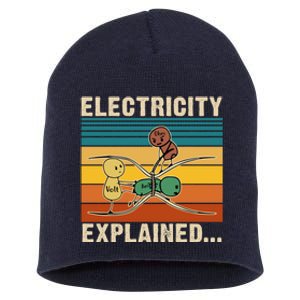 Electricity Explained Short Acrylic Beanie