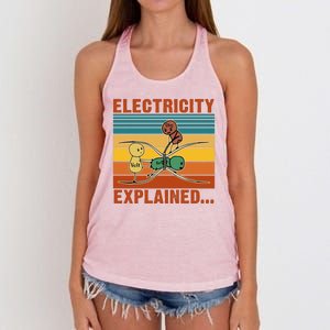 Electricity Explained Women's Knotted Racerback Tank