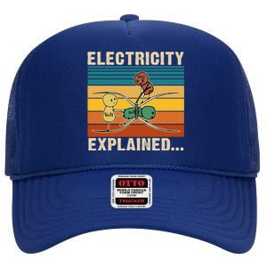 Electricity Explained High Crown Mesh Back Trucker Hat