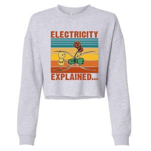 Electricity Explained Cropped Pullover Crew