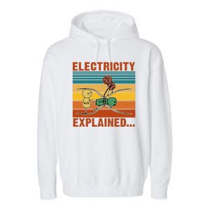 Electricity Explained Garment-Dyed Fleece Hoodie