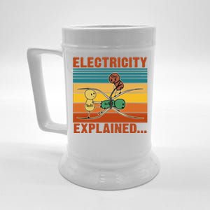 Electricity Explained Beer Stein