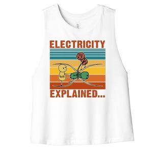 Electricity Explained Women's Racerback Cropped Tank