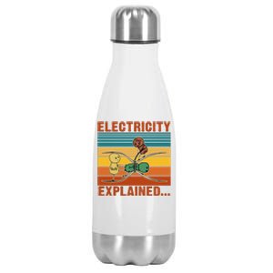 Electricity Explained Stainless Steel Insulated Water Bottle