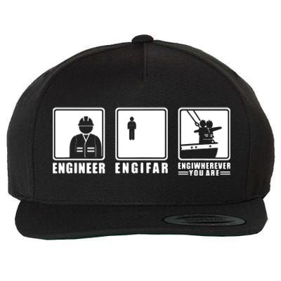 Engineer Engifar Engineering Funny Engineer Wool Snapback Cap