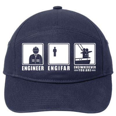 Engineer Engifar Engineering Funny Engineer 7-Panel Snapback Hat