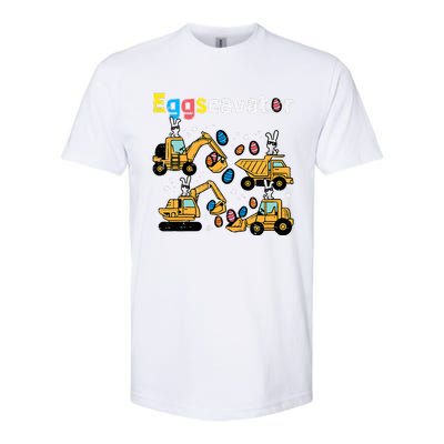 Eggscavator Easter Egg Hunt Construction Trucks Softstyle® CVC T-Shirt