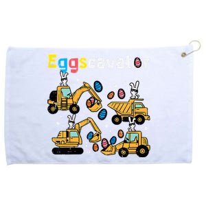 Eggscavator Easter Egg Hunt Construction Trucks Grommeted Golf Towel