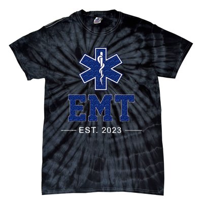 EMT Established Est 23 EMS Paramedic Medic Graduation Tie-Dye T-Shirt