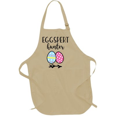 Easter Eggspert Egg Hunter Funny Pun Gift Full-Length Apron With Pockets