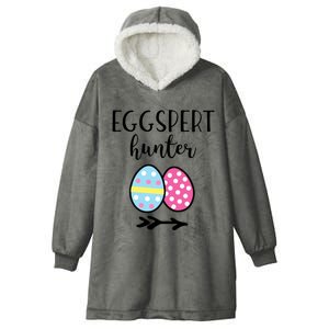 Easter Eggspert Egg Hunter Funny Pun Gift Hooded Wearable Blanket