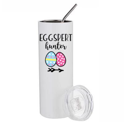 Easter Eggspert Egg Hunter Funny Pun Gift Stainless Steel Tumbler