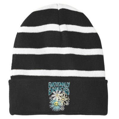 Emotionally Exhausted Fleur Beautiful Bastard Striped Beanie with Solid Band