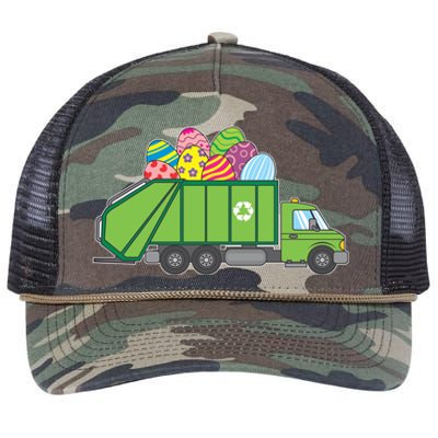 Easter Eggs Funny Garbage Truck Gift Idea Gift Retro Rope Trucker Hat Cap