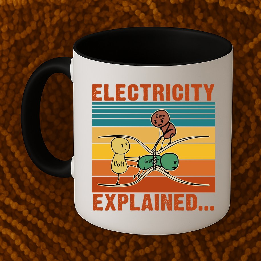 Electricity Explained Funny Gift Mug