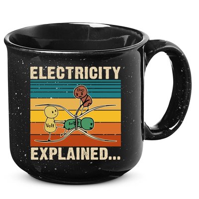 Electricity Explained Funny Gift 15oz Campfire Ceramic Mug