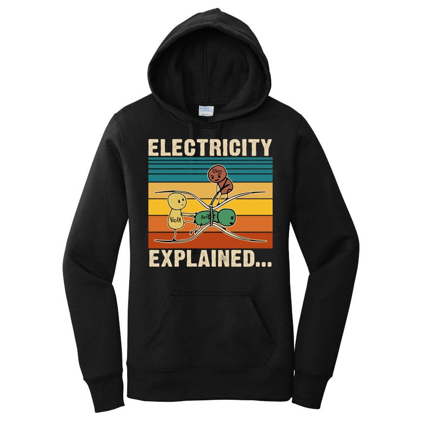 Electricity Explained Funny Gift Women's Pullover Hoodie