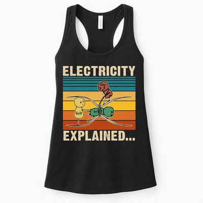 Electricity Explained Funny Gift Womens Tank Top