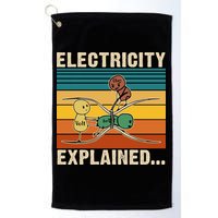 Electricity Explained Funny Gift Golf Towel