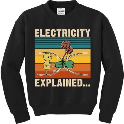Electricity Explained Funny Gift Kids Sweatshirt