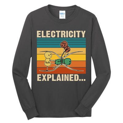Electricity Explained Funny Gift Tall Long Sleeve T-Shirt